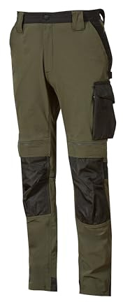 U-Power | Pantaloni da Lavoro Uomo Atom, Idrorepellenti, Protezione Ginocchia, Alta Traspirabilità, 90% Nylon 10% Spandex