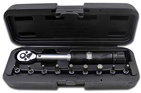 2-14Nm Set Chiavi Dinamometriche per Bici Kit di Attrezzi per la Riparazione di Biciclette Chiave Dinamometrica a Cricchetto Chiavi per Bici a Mano 1 / 4Inch Drive,10pcs