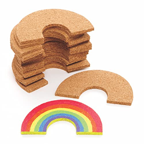 Baker Ross AX956 regnbåge av kork, 30 stycken, pysseldekorationer, perfekt för hem, skola och gruppkonstprojekt