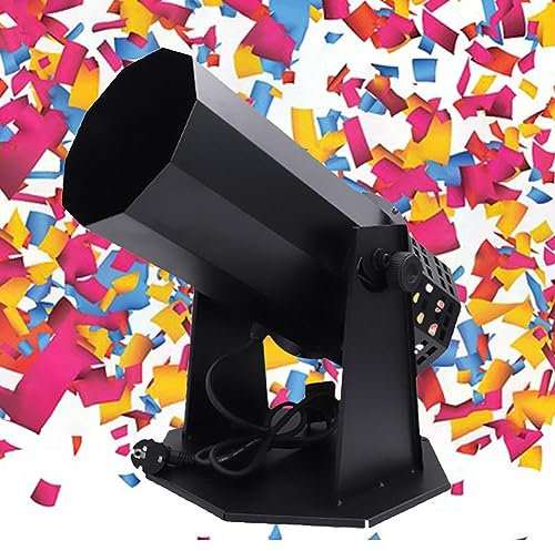 Lanzador de confeti profesional Máquina de confeti de 1500 W con control remoto, Máquina sopladora de confeti con efecto de escenario Altura de chorro 4-5 m, Lanzador de papel confeti conciertos
