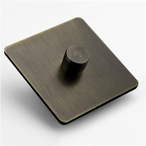 Interruptor,Interruptor de palanca, 86 tipo interruptor de luz de bronce verde acero inoxidable cepillado retro hotel interruptores de luz eléctricos antiguo control dual interruptor de luz de palanca