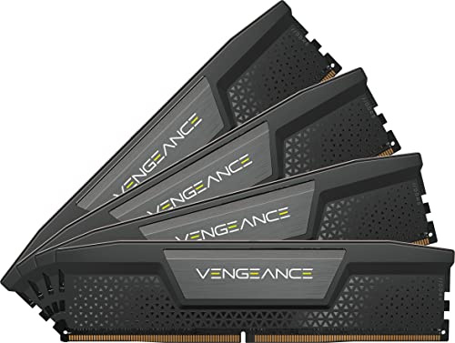 CORSAIR VENGEANCE DDR5 96GB (4 x 24GB) Upp Till 6400MHz INTEL RAM | Spelminne för Stationära Datorer, Kompatibelt med Intel XMP 3.0, CL32, Svart, CMK96GX5M4B6400C32