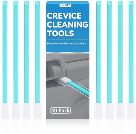Lumkew 40pcs Crevice Cleaning Brush Tool, Disposable Toilet Brush for Toilet Seat Gaps, Crack and Crevice Cleaner Tools, Blue