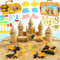 Subtail Magic Sand für Kinder - 6 Baufahrzeuge | 16 Burgformen | 18 Verkehrsschilder - Kinetischer Sand Spielsand Faltbarer Sandkasten - Geschenke für Jungen und MäDchen ab 3 4 5 Jahren