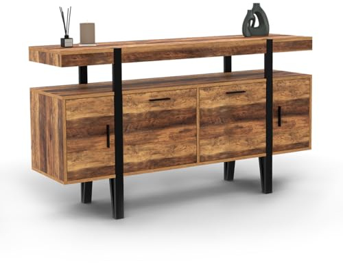 IDMarket - Buffet 140 cm Austria 4 Portes Pieds épingle