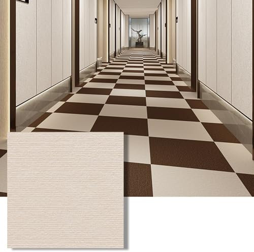 Cooalinar Dalles De Moquette Auto-AdhéSives,RevêTement De Sol Auto-AdhéSif,Dalle Moquette Adhesive Sol,avec Autocollants AdhéSifs,Auto-AdhéSifs,pour Chambre,Salon,IntéRieur Et ExtéRieur