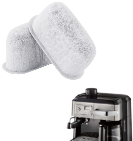 2pcs Espresso Machine Filters for Delonghi, Super Strong Adsorption Activated Charcoal Water Filter Coffee Espresso Machine Filter Replacement for 7313285779 for Delonghi