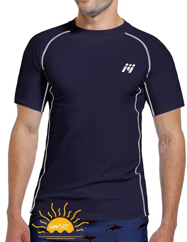 MEETWEE Hauts de Bain Anti-UV Homme Rashguard Shirt Sechage Rapide Surf