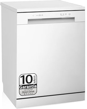 LG DF142FW - Lavavajillas con función QuadWashTM, Sistema EasyRack, LED Táctil, Eficiencia D, Blanco