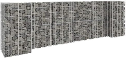 Eleganz H-förmiger Gabionen-Pflanzkorb aus Stahldraht 260x40x80 cm - Langlebig & Vielseitig für Gartenpflege & Landschaftsgestaltung