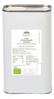 Olio Extra Vergine di Oliva 100% Bio - Latta da 5L - Fattoria della Mandorla