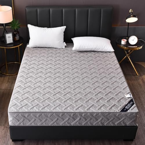 Morbuy Coprimaterasso Singolo Matrimoniale Impermeabile, Coprimaterasso Una Piazza e Mezza Antiacaro con Cerniera Morbida e Traspirante per Materassi Altezza 25cm (180x200+25cm,121 Grigio)