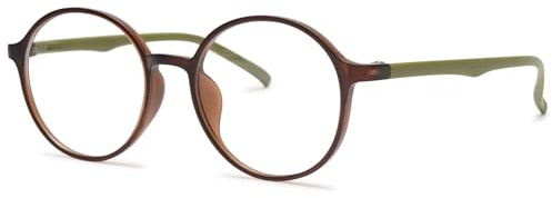 ALKAHE Runde Lesebrille Blaulichtfilter Damen Leicht Dünner Rahmen Computer Lesehilfe Retro Sehhilfe Anti Blaulicht Brille