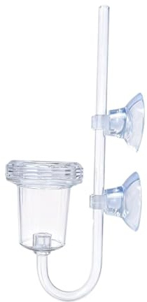 Zani Puff CO2 Diffuser for Aquarium with Suction Cups & Built-in Check Valve, Clear CO2 Equipment for Water Plants- M