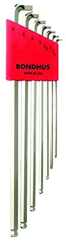 Bondhus Hex Key Set Ball Head Stubby SBLX7M Metric, 7Piece Set, extra long, 16792'