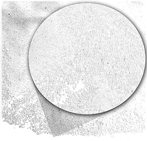 The Crafts Outlet 1lb = 454g Plastic Microbeads Nohole 0.6mm Transparent Crystal Clear