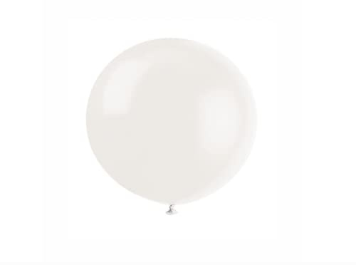 Unique 56722 jättestora latexballonger, vita (linnevit), 91 cm (36 tum), 6 stycken ballonger
