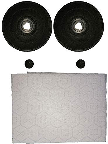 Marel Shop® - Filtri in Carbone 2 Pezzi + Filtro in Panno per Cappa compatibile con Faber