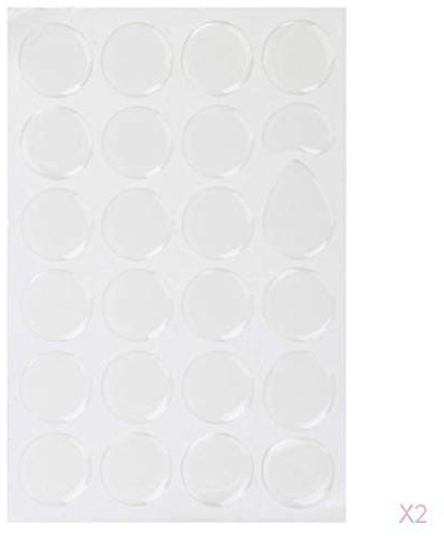 P Prettyia 200Pcs 1inch 3D Round Bottle Cap Stickers Crystal Clear Epoxy Adhesive Circles Dome Sticker Dots for Jewelry Making Pendant Scrapbooking Embellishment