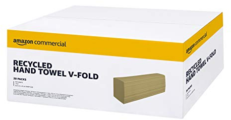 Amazon Commercial Recycled Hand Towels V-Fold (Pack of 20) - 5000 Sheets