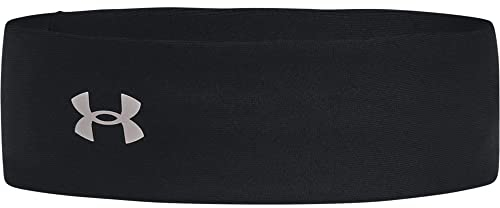 Under Armour UA Play Up Headband diadema deportiva para mujer, cinta del pelo transpirable y de secado rápido, color negro/gris lobo