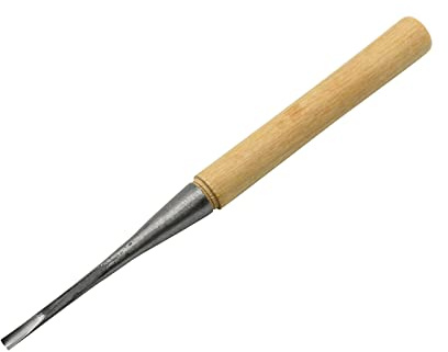 1 cuchillo de talla redondo medio mango de madera dura carpintería Hobby Art Craft fabricación herramientas forjado a mano cinceles de grabado (ancho: 5 mm)