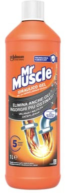 Mr Muscle Idraulico Gel, Stura Lavandini e Scarichi, Disgorgante Forte per Tubi e Scarichi, Sicuro per i Tubi - 1 Confezione da 1000ml