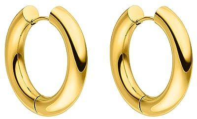 PURELEI® Glamorous Ohrringe (Gold) – Damenohrringe aus langlebigem Edelstahl – Wasserfeste Ohrringe Damen – 2,8 cm Durchmesser – 19,39 g je Ohrring - Modeschmuck für deinen individuellen Look