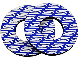 SCAR Donuts de Poignée Grip Moto Cross Motocross Enduro Dirt Bike Supermotard Quad MX ATV Compatible avec Yamaha YZ YZF YZFX WRF WRFX 65 85 125 250 450 Husqvarna SHERCO - Bleu