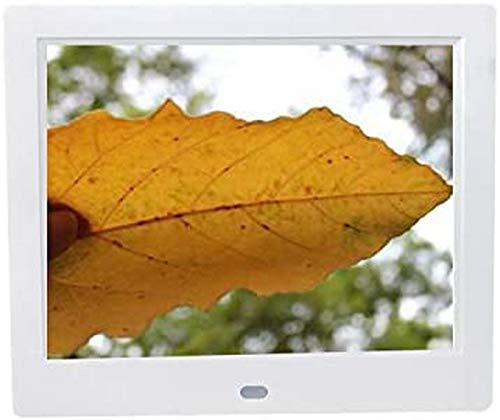Digitale Bilderrahmen 8 Zoll Hd Elektronischer Bilderrahmen U-Disk Einlegen Automatische Wiedergabe Von Bildern Video Musik (Weiß)