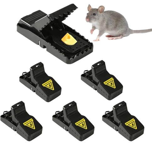 Mouse Traps 6 Pack, Reusable Mouse Trap for Indoors and Outdoors, Effective and High Sensitive Mice Catcher, Quick Rodent Trap, Mouse Trap That Kill Instantly, Mice Traps with Detachable Bait Cup