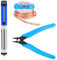 Solder Sucker Desoldering Pump, Desoldering Wick, Micro Shear Wire Cutter Pliers, 3 PCS Solder Removal Tool Set, Soldering Iron Assist Accessories DIY Kit