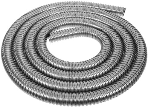 Artibetter Protector De Cable Flexible De Acero Inoxidable Manguera Metálica Roscada Resistente y Duradera para Organización De Cables Hogar y Oficina Funda Protectora para Alambres De Interi