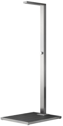 RUBINETTERIA Colonna Doccia da Esterno Inox Modello Faggio a Pavimento con Pedana Antiscivolo WPC per Giardino Piscina Sauna Stabilimenti Balneare Benessere (Colonna Doccia Modello Faggio)