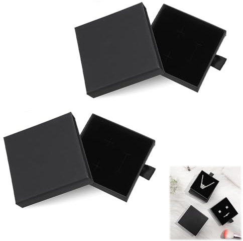 YUGUOLAN 2 Stück Schmuckbox Klein, Geschenkbox für Schmuck, Schmuckschatulle, Verpackung für Armbänder und Armreife