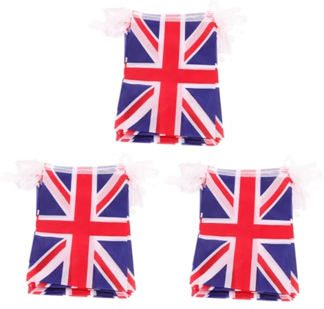 Milisten England Flaggen Wimpelkette Buntings Für Sportveranstaltungen Gartenpartys Und Nationale Feiern Wiederverwendbare Dekoration Mit Union Jack Design