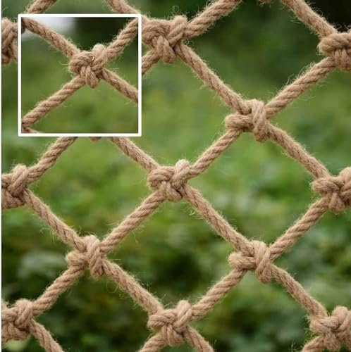 WXF86djl Kletternetz für Kinder Seilnetz Klettern Baumhaus Sicherheitsnetz Geländer Dekoratives Netz Frachtnetz Schaukelzaun Hanfseilnetz Spielplatz Hängematte(2m*3m)