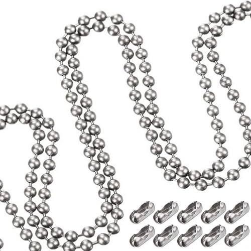 3M Roller Blind Chain – Universal Cord with 10 Connectors, Durable Beaded Chain for Roller Shades, Window Blinds & DIY Repairs, Easy Installation.