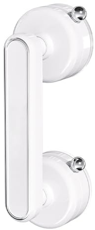 KAFENDA nouvelle poignée de ventouse puissante, poignée de porte et de fenêtre en verre, armoire, poignée auxiliaire de meubles, installation sans perçage, amovible (Grand blanc)
