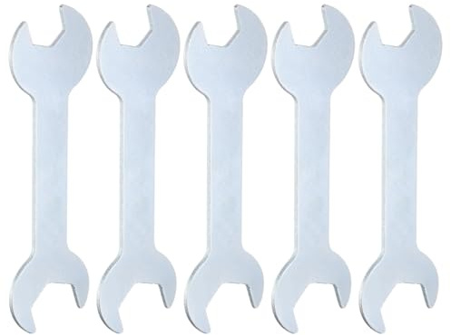 QUARKZMAN 5Pcs Clé à Fourche Doubles Fines 10mm x 14mm Métrique Clé Plate Extra Fine et Petite, Galvanisée, pour Réparation Automobile et Assemblage de Meubles