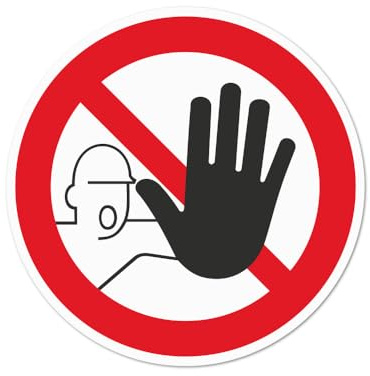 Warnschild Zutritt für Unbefugte verboten – DIN 4844-2 D-P006 ASR A1.3 – Alu-Dibond Schild Aufkleber Reflektorfolie Magnetschild – verschiedene Größen (Magnetschild, Ø 10 cm)