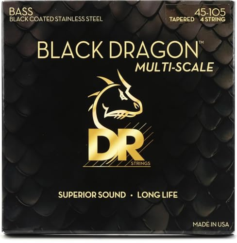 DR Strings DBSMB-45 4 Strings, Base Strings, Black Dragon, Multi-Scale