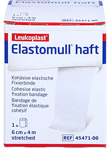 Elastomull haft 6 cm x 4 m kohäsive elastische Fixierbinde, 1 St. Packung
