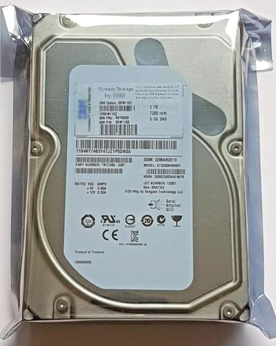IBM Disco rigido interno da 2 TB SAS 00W1152 ST2000NM0001 7200rpm HDD 3.5