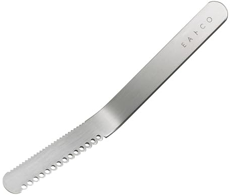 Yoshikawa AS0035 EA TOCO Nulu Butter Knife, Scorch Off, Fine Butter Sharping, Easy to Apply, Total Length 5.9 inches (15 cm), Stainless Steel, Made in Japan