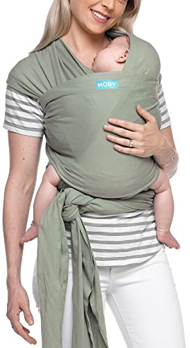 Moby Classic babywrap – bärsele för nyfödda till småbarn – bärselar – perfekt babyhållare för mamma och pappa – justerbar för alla kroppstyper – kan bära spädbarn upp till 15 kg – päron