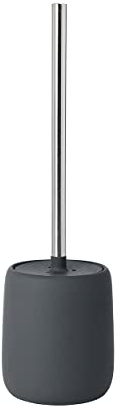 blomus -SONO- WC-Bürste aus Keramik / Kunststoff, Magnet, WC-Garnitur, Soft-Touch, hygienisch, freistehende Toilettenbürste & Halter, modernes Badaccessoire (H / B / T: 39 x 11 x 11 cm, Magnet, 69040)