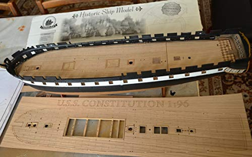 HisModel USS Constitution - Realistisches Eichenholzdeck für Modellschiff 1:96