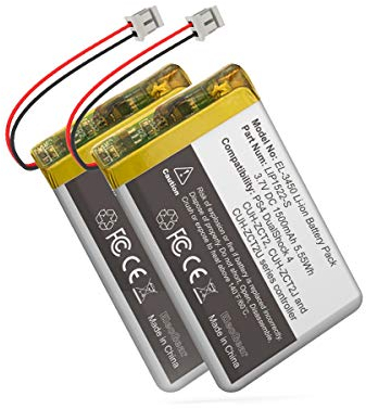 ElecGear 2 x Ersatzakku für PS4 V4-Controller, wiederaufladbarer Li-Ion-Akku 1500 mAh für Playstation 4 DualShock Controller CUH-ZCT2 LIP1522 mit kleinem Stecker, Reparaturwerkzeug-Set