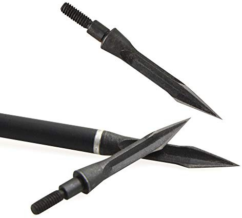MILAEM 6 Stück Bogenschießen Pfeilspitzen Traditionelle Jagdspitzen 112 Korn Pfeilspitze Stahl Punkt für Carbonpfeile Armbrust Jagdpfeil Bogensport (Pfeilspitzen)